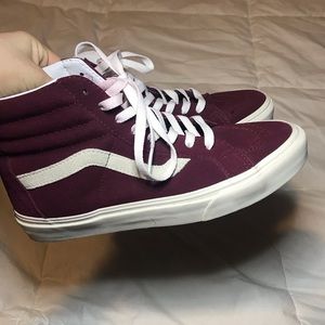 Maroon VANS high tops